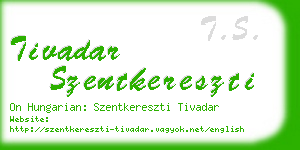 tivadar szentkereszti business card